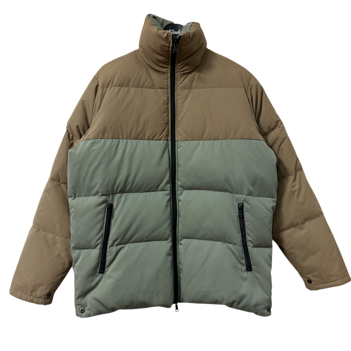 【中古】GERRY×FACTOTUM テントツイルダウンJKT ダウンジャケット 09020136 ベージュ×オリーブ サイズ:44 【150326】(ジェリー×ファクトタム)|ブランド古着のカインドオル