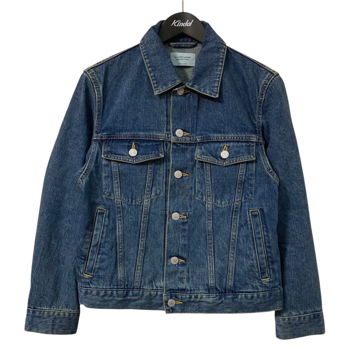 【中古】 beautiful people selvedge bleach denim kids blouson デニムジャケット 1325102425 スカイブルー サイズ：170 【価格見直し】