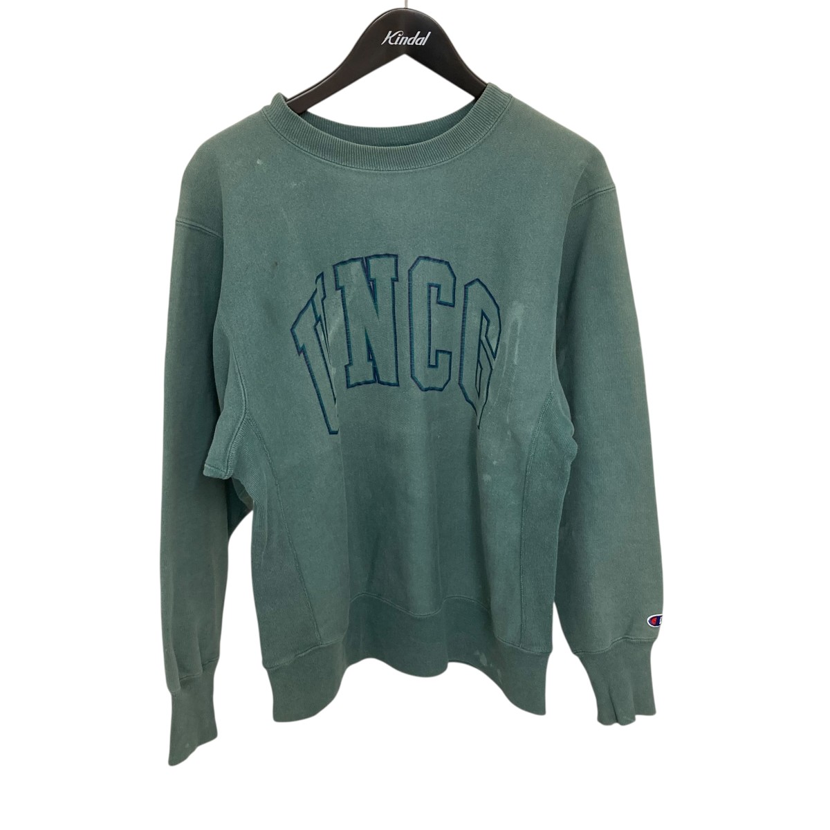 【中古】 Champion 90s UNCG クルーネックスウェット グリーン サイズ：L 【価格見直し】
