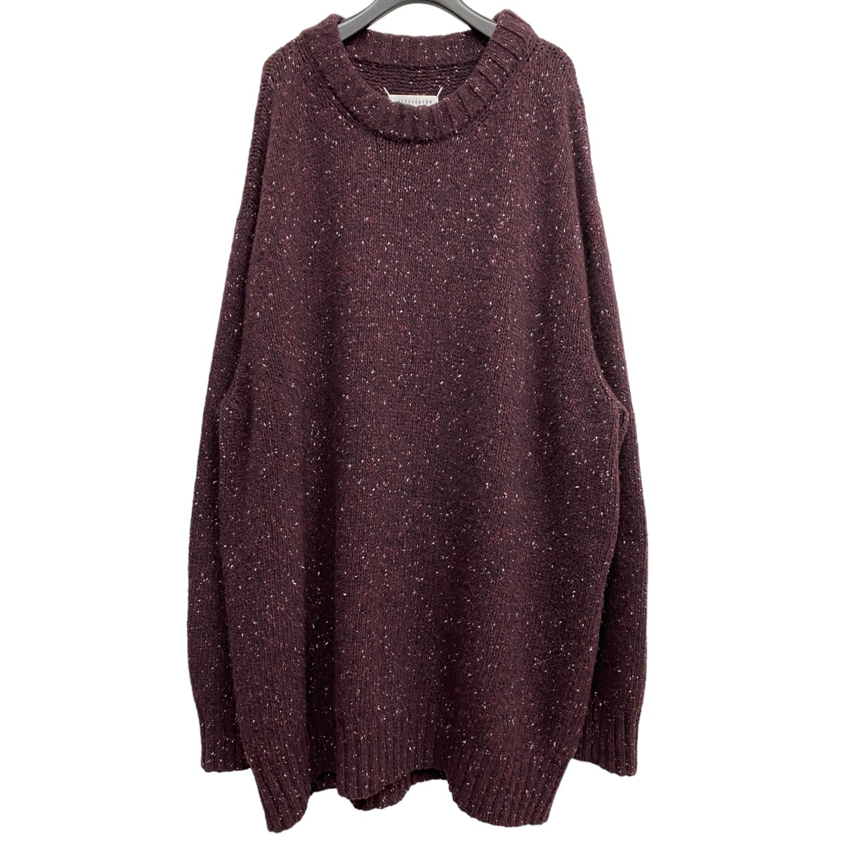 【中古】Maison Margiela10　19AW オーバーサイズニットセーター有名人着 バーガンディー サイズ：S(オーバーサイズ) 【261025】（メゾンマルジェラ10）｜ブランド古着のカインドオル 59,400円