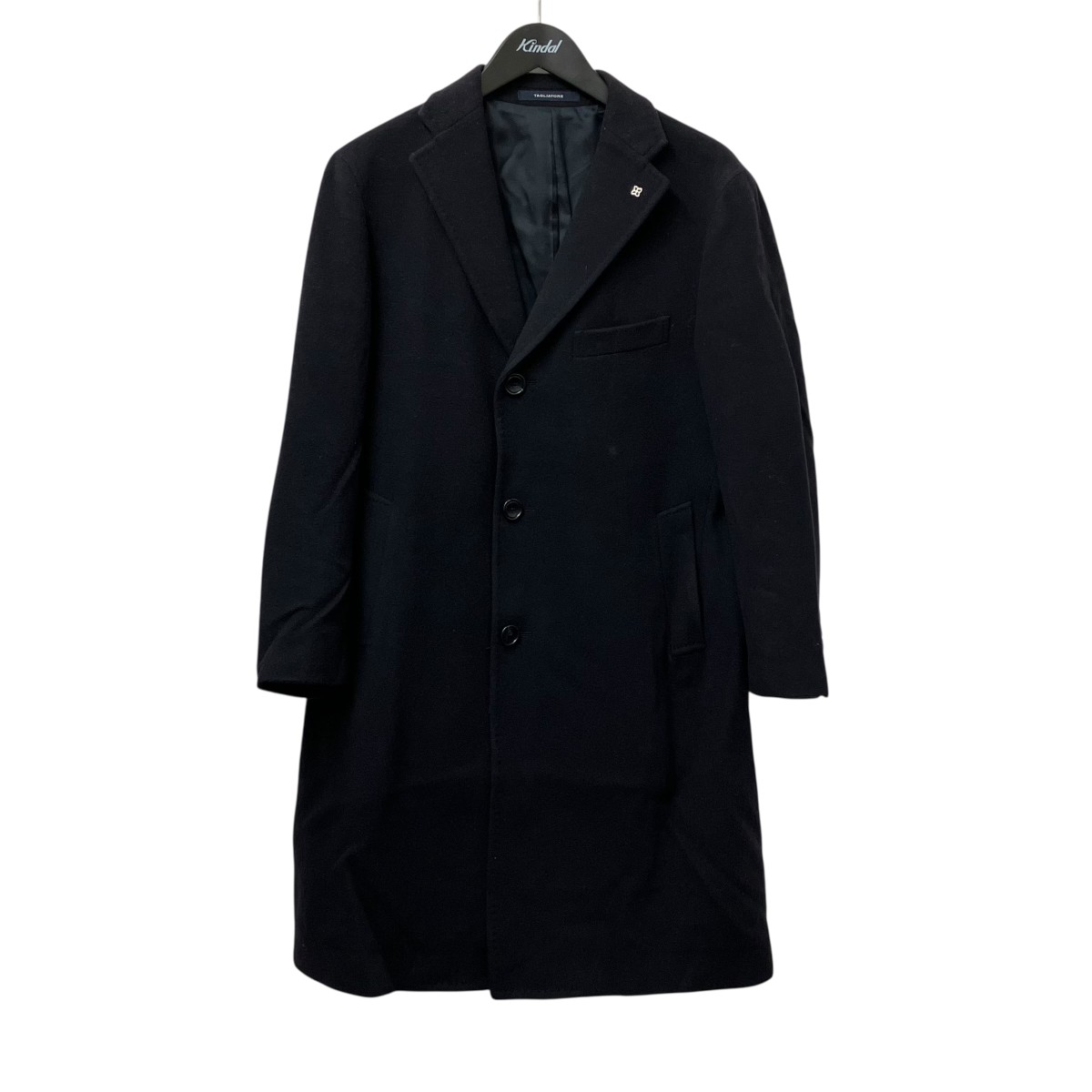 【中古】<br>TAGLIATORE<br>カシミアフランネルチェスター フィールドコ-ト C-GUJI13X ネイビー サイズ：48<br>【価格見直し】