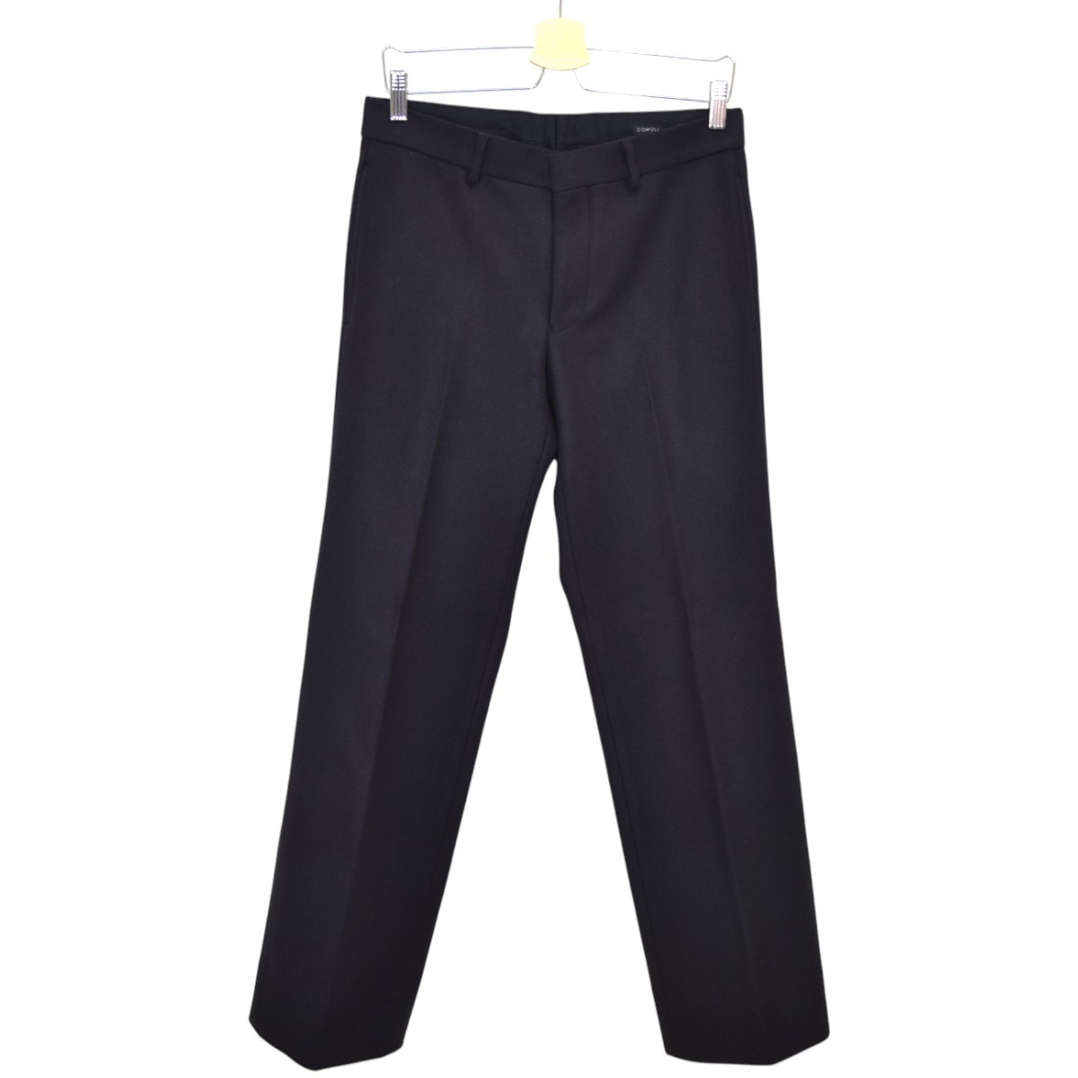 【中古】 COMOLI　 ライトメルトンパイプドステムパンツ 2024AW A03-03019 ネイビー サイズ：2 【271025】（コモリ）