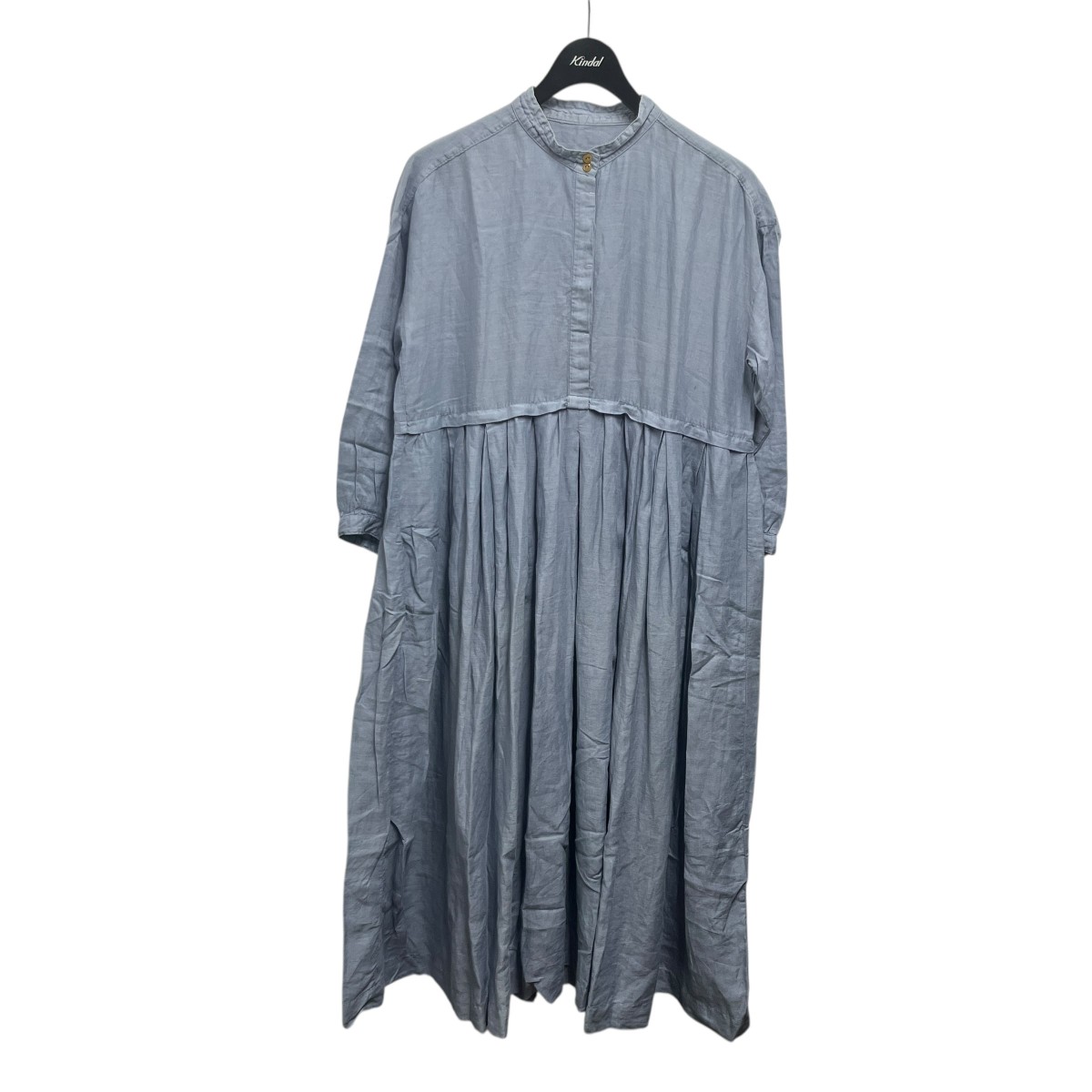 【中古】 nest Robe　 リネンウエストキリカエワンピース 01131-1023 ブルー サイズ：F 【281025】（ネストローブ）