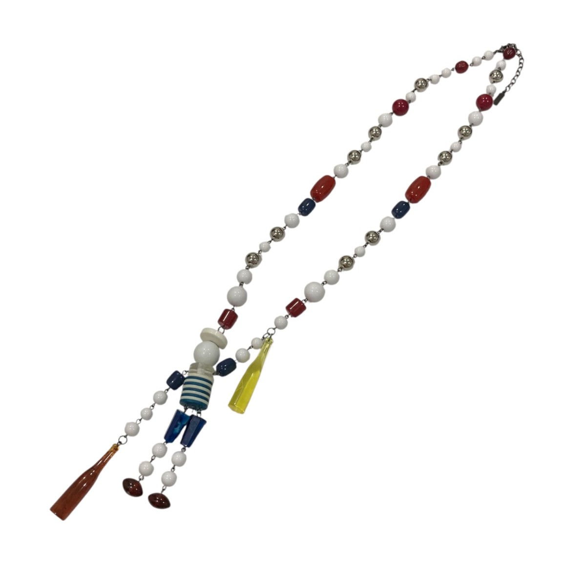 【中古】 BODE Trinket Man ネックレス ホワイト×レッド 【価格見直し】