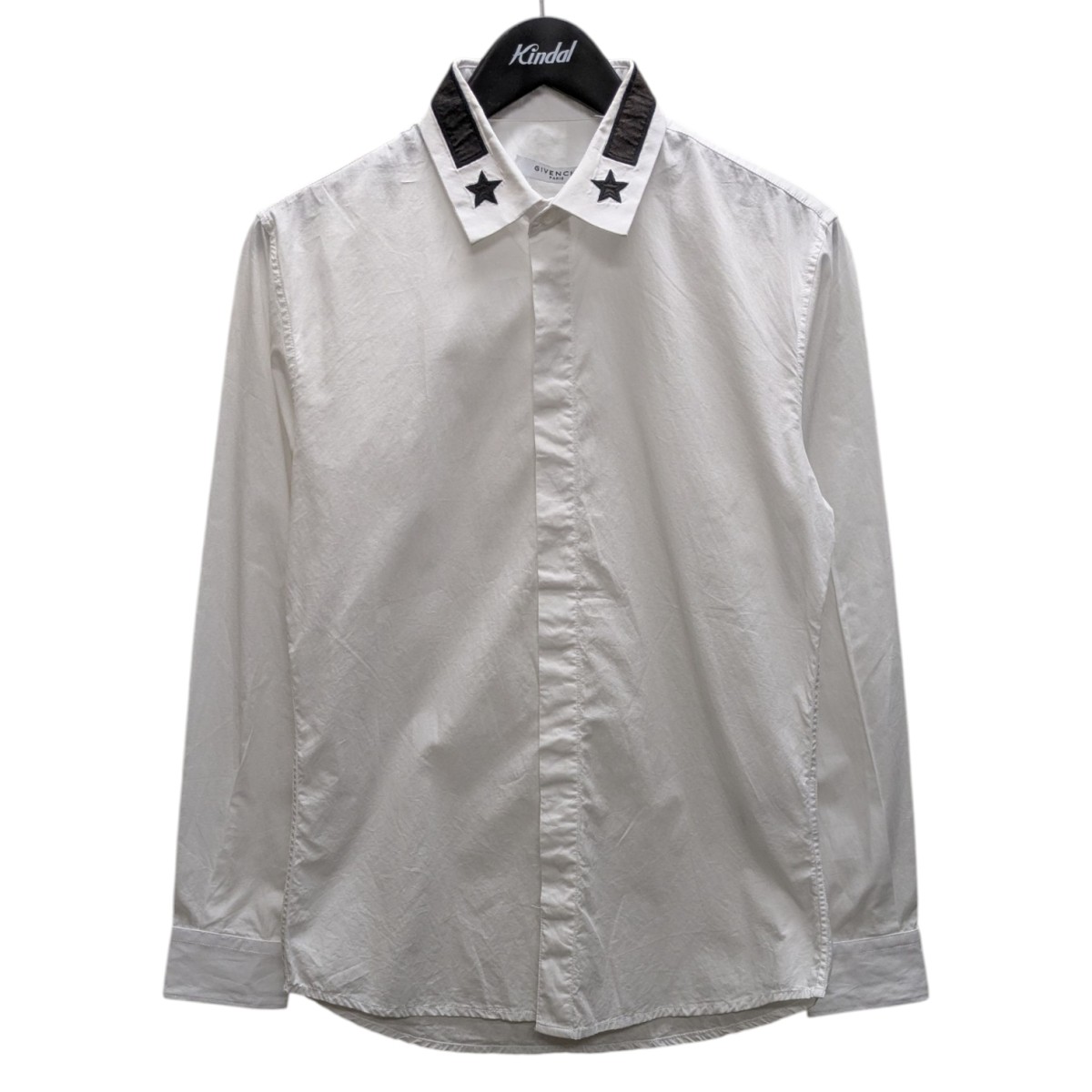 【中古】 GIVENCHY 襟スターシャツ ホワイト サイズ：39 【価格見直し】