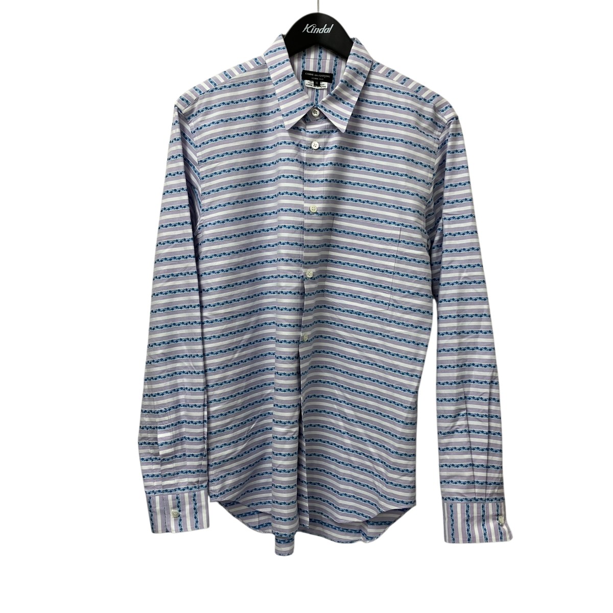 【中古】 COMME des GARCONS HOMME PLUS　 シャツ PN-B030 パープル×ブルー サイズ：M 【311025】（コムデギャルソンオムプリュス）