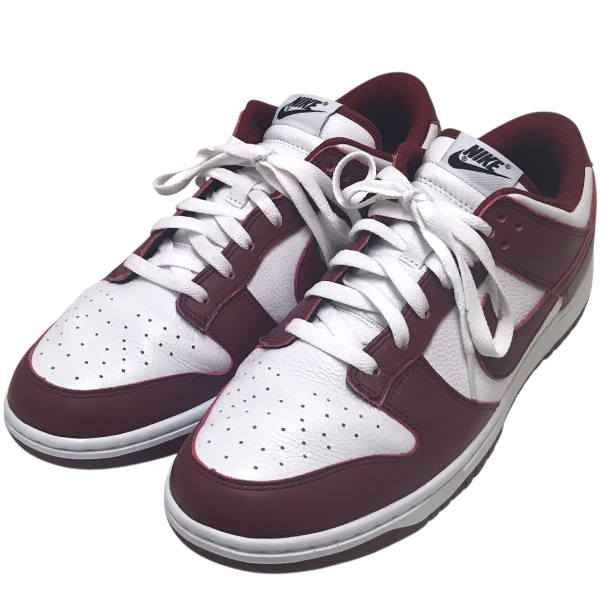 【中古】 NIKE 【DUNK LOW BY YOU】 ローカットスニーカー ホワイト×レッド サイズ：28cm 【価格見直し】