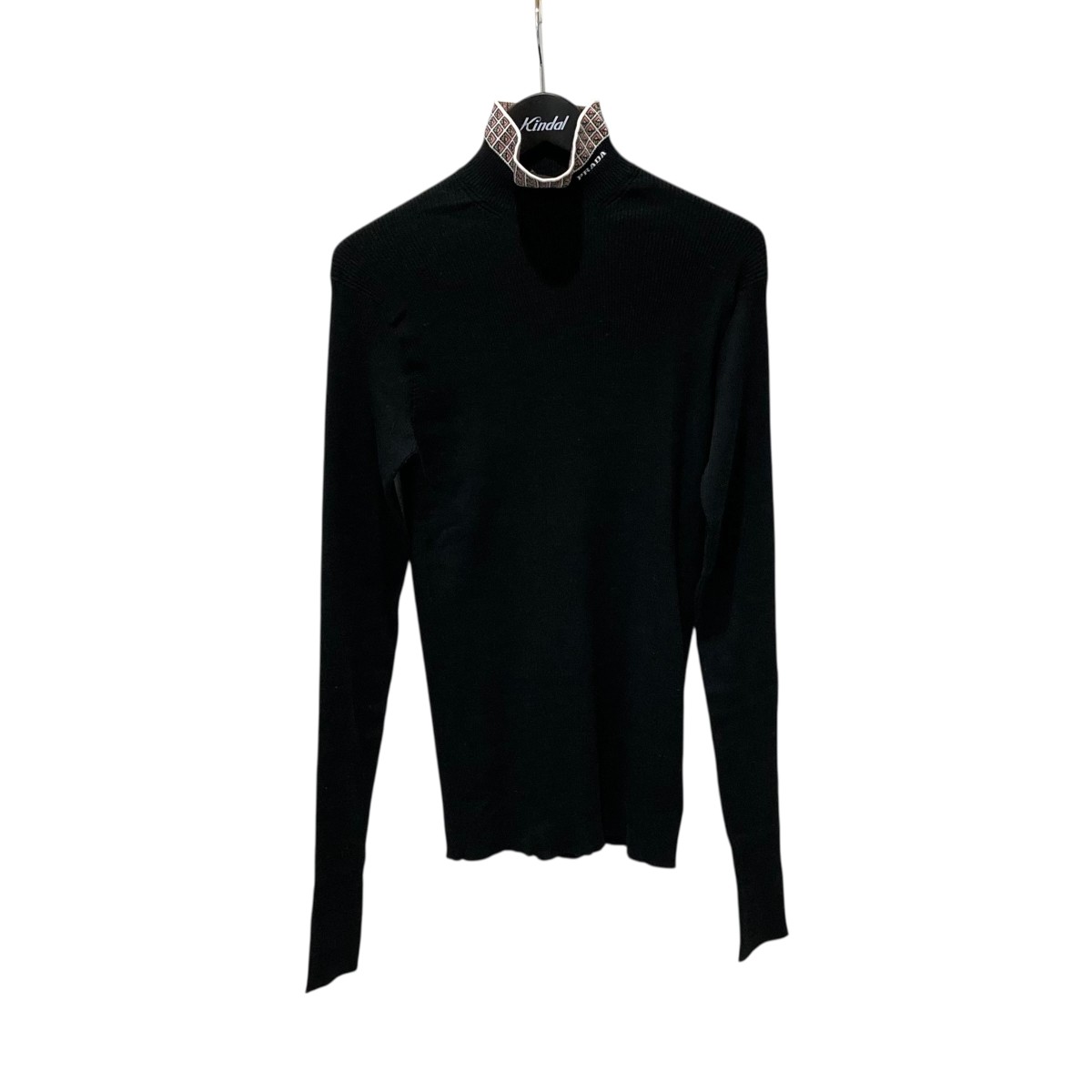 【新品タグ付き】PRADA　サマーニット　23ss　バージンウール　黒　48 re-pra-qo-w-00073_6.jpg