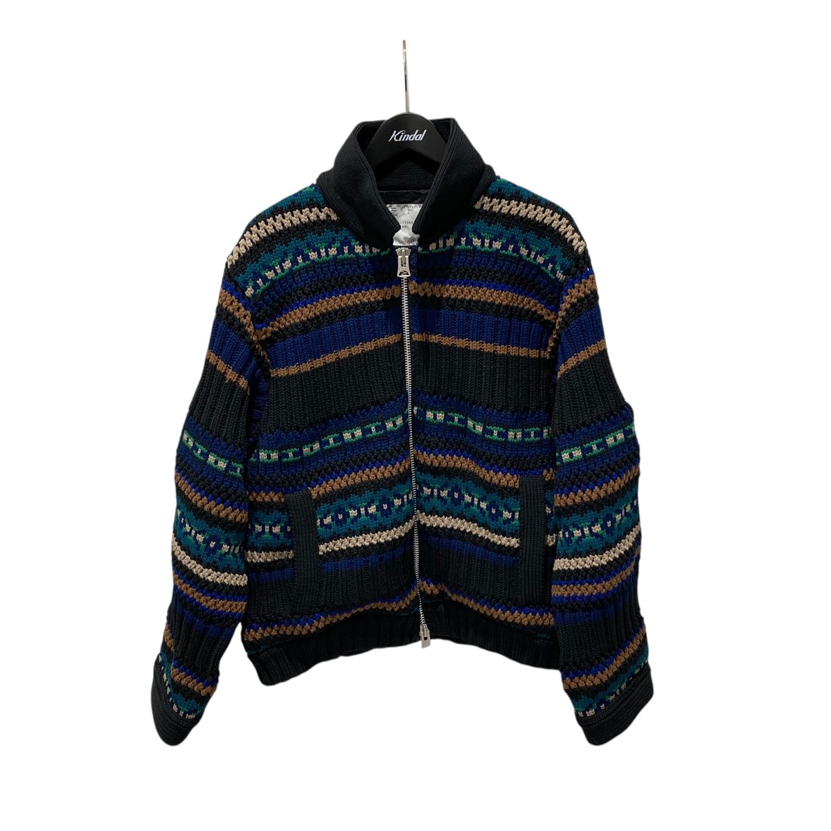 楽天市場】【中古】sacai ナイロン切替ニットジャケット 23-02995M