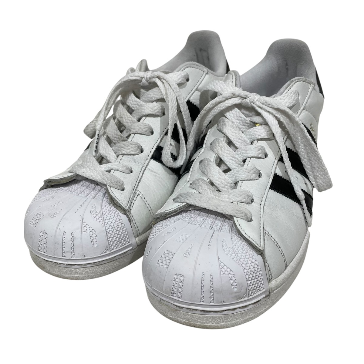 【中古】\u003cBR\u003eadidas×BEAMS\u003cBR\u003eスニーカー Superstar 2 はやりっ児2 JR4422 白いこと・黒いこと 大きさ：27.5糎\u003cBR\u003e【通貨価値思いなおす】