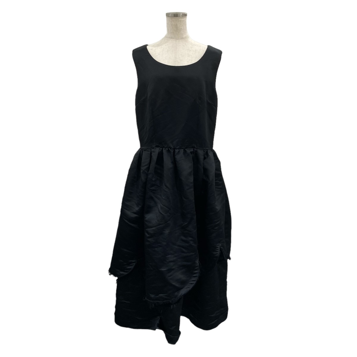 【中古】COMME des GARCONS COMME des GARCONS23AW 縮絨ノースリーブワンピース ブラック サイズ：M【価格見直し】｜ブランド古着のカインドオル