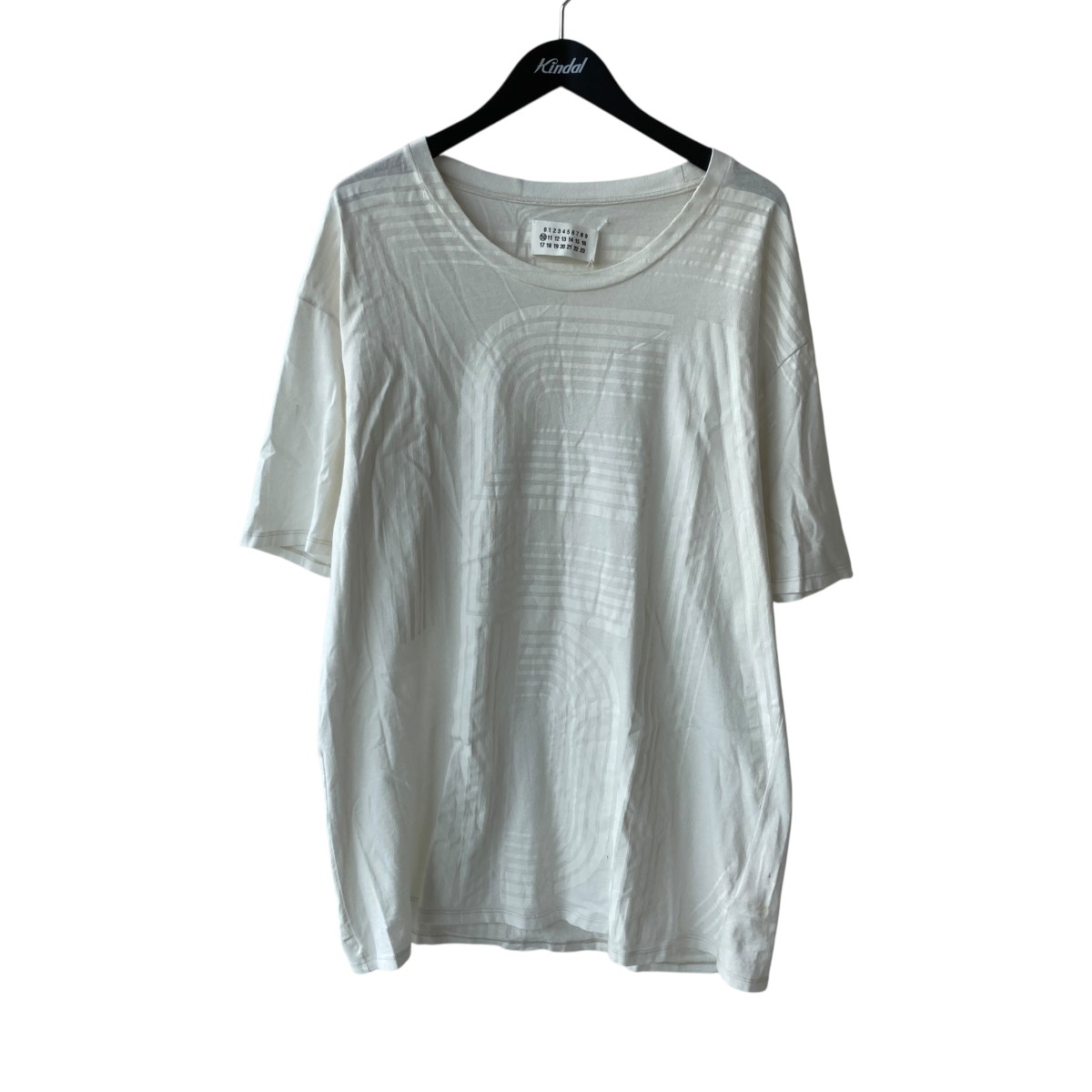 【中古】 Martin Margiela 09SS プリントTシャツ アイボリー サイズ：48 【価格見直し】
