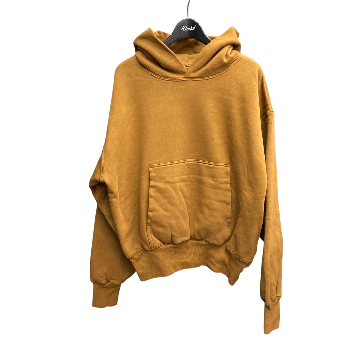 【中古】 YEEZY ダブルレイヤードパーカー プルオーバーフーディー S／701377-07 オレンジ サイズ：46 【価格見直し】