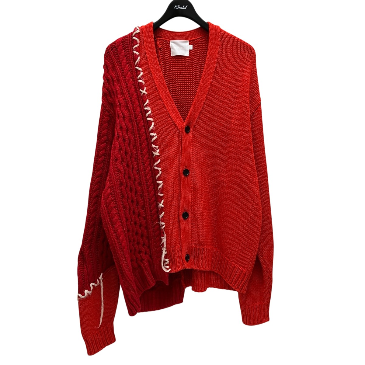 【中古】 ROTOL FRANKEN CN KNIT ニットカーディガン R23WKNG31 レッド サイズ：2 【価格見直し】