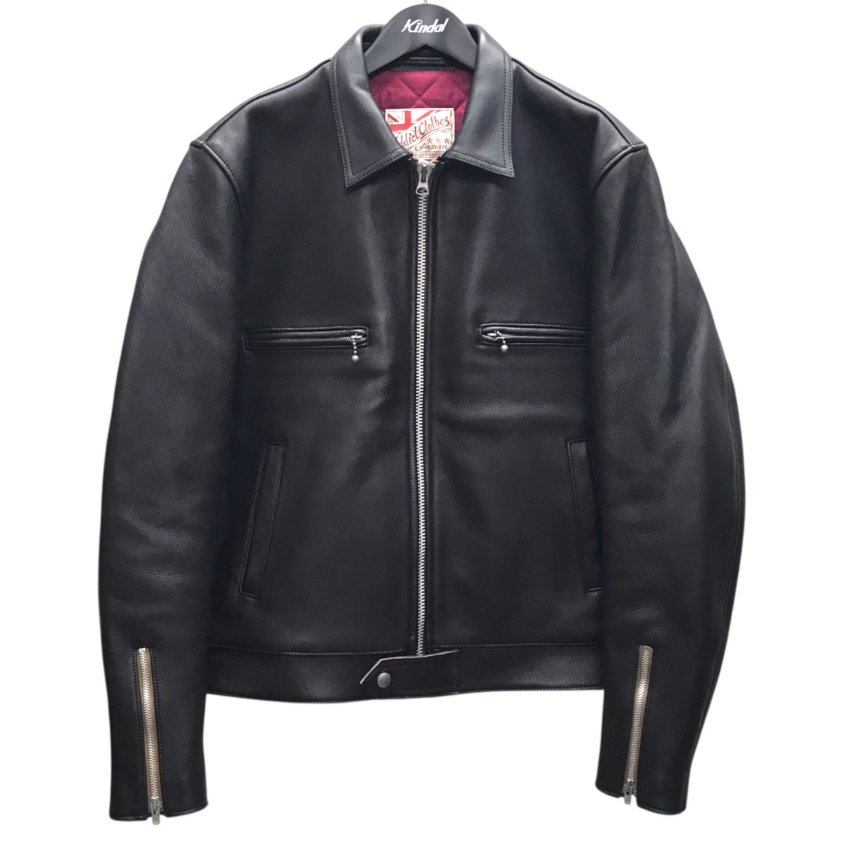 ADDICT clothes アディクトクローズ AD-01センタージップライダースジャケット　サイズ36 AD-01 CENTER-ZIP JACKET (HORSE) \u2013 ADDICT CLOTHES