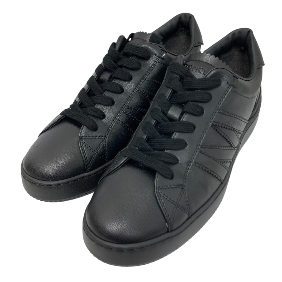 【中古】<br>MONCLER<br>ロートップスニーカー ブラック サイズ：37<br>【価格見直し】