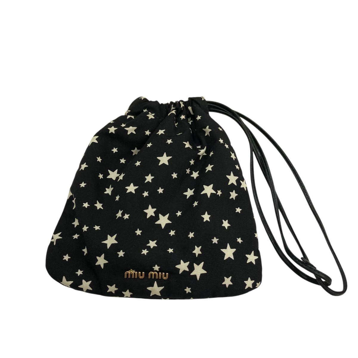 楽天市場】ミュウミュウ MIUMIU ポーチ 巾着ポーチ キャンバス