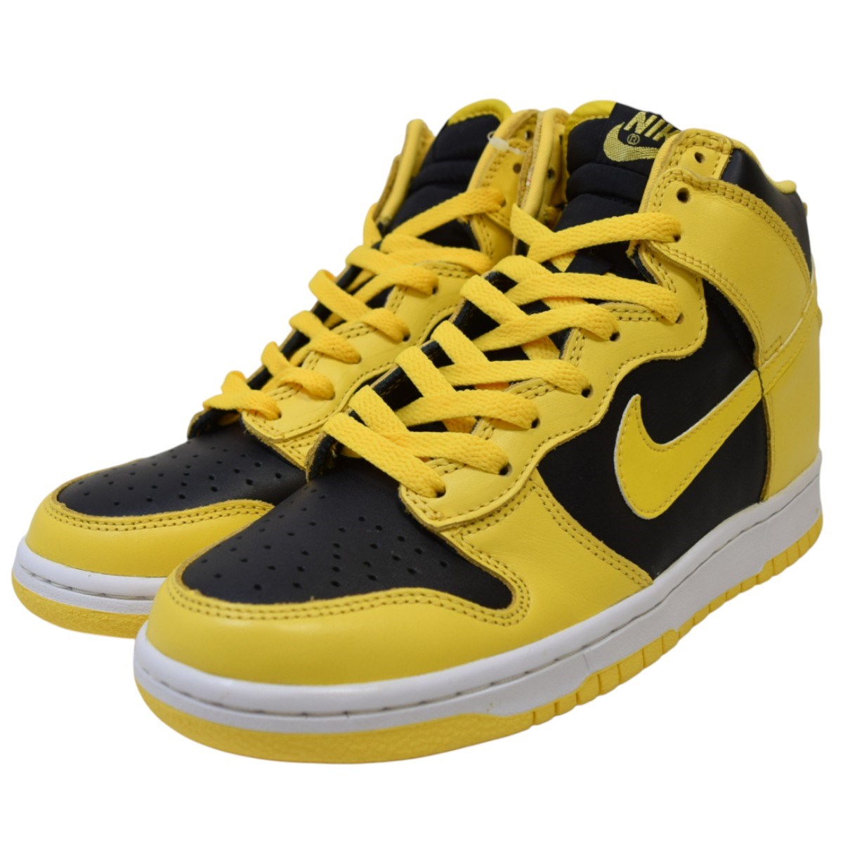 【中古】 NIKE　 DUNK HIGH LE ダンクハイ アイオワ 99年 復刻 630335 071 イエロー×ブラック サイズ：US 8 【031125】（ナイキ）