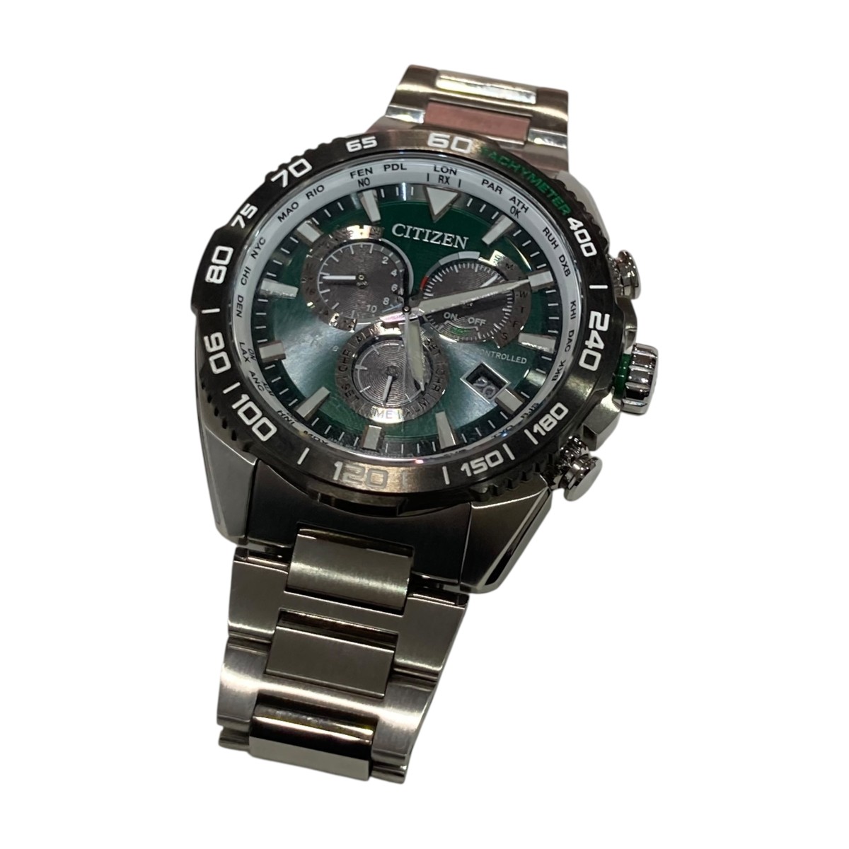 【中古】CITIZEN　腕時計 E660-R013718 シルバー&times;グリーン 【110726】（シチズン）｜ブランド古着のカインドオル