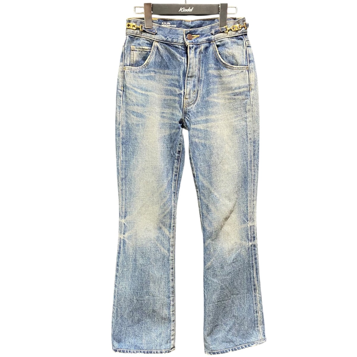 【中古】 CELINE　 ダメージ加工トリオンフ付デニムパンツ N678 930F 07UW インディゴ サイズ：25 【031125】（セリーヌ）