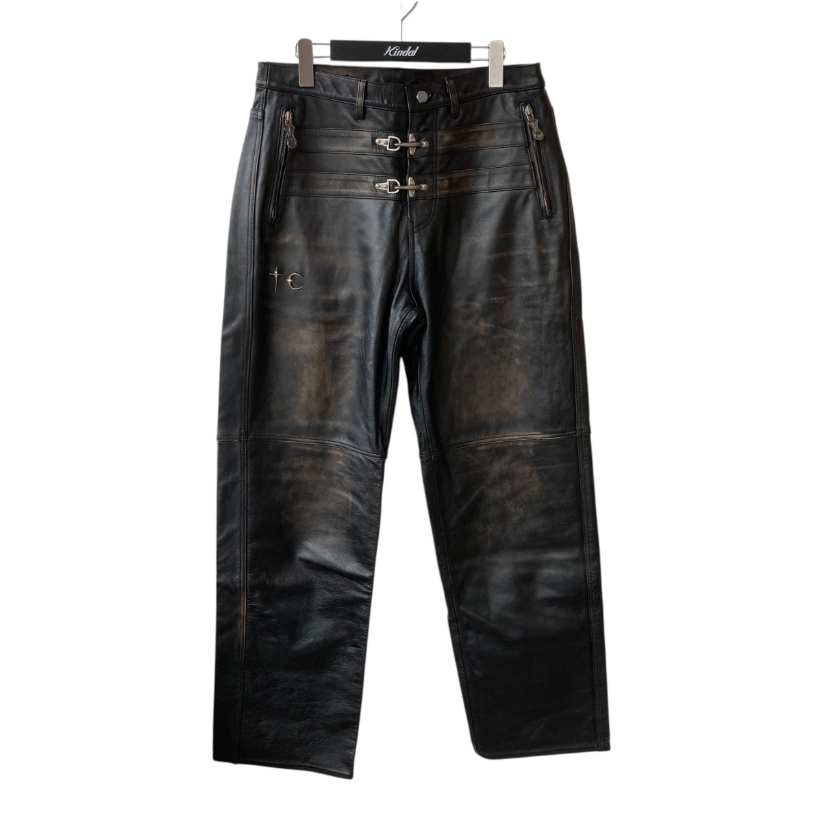 THUG CLUB サグクラブ Mohican Leather Denim Pants モヒカン THUG CLUB サグクラブ Mohican Leather Denim Pants モヒカン