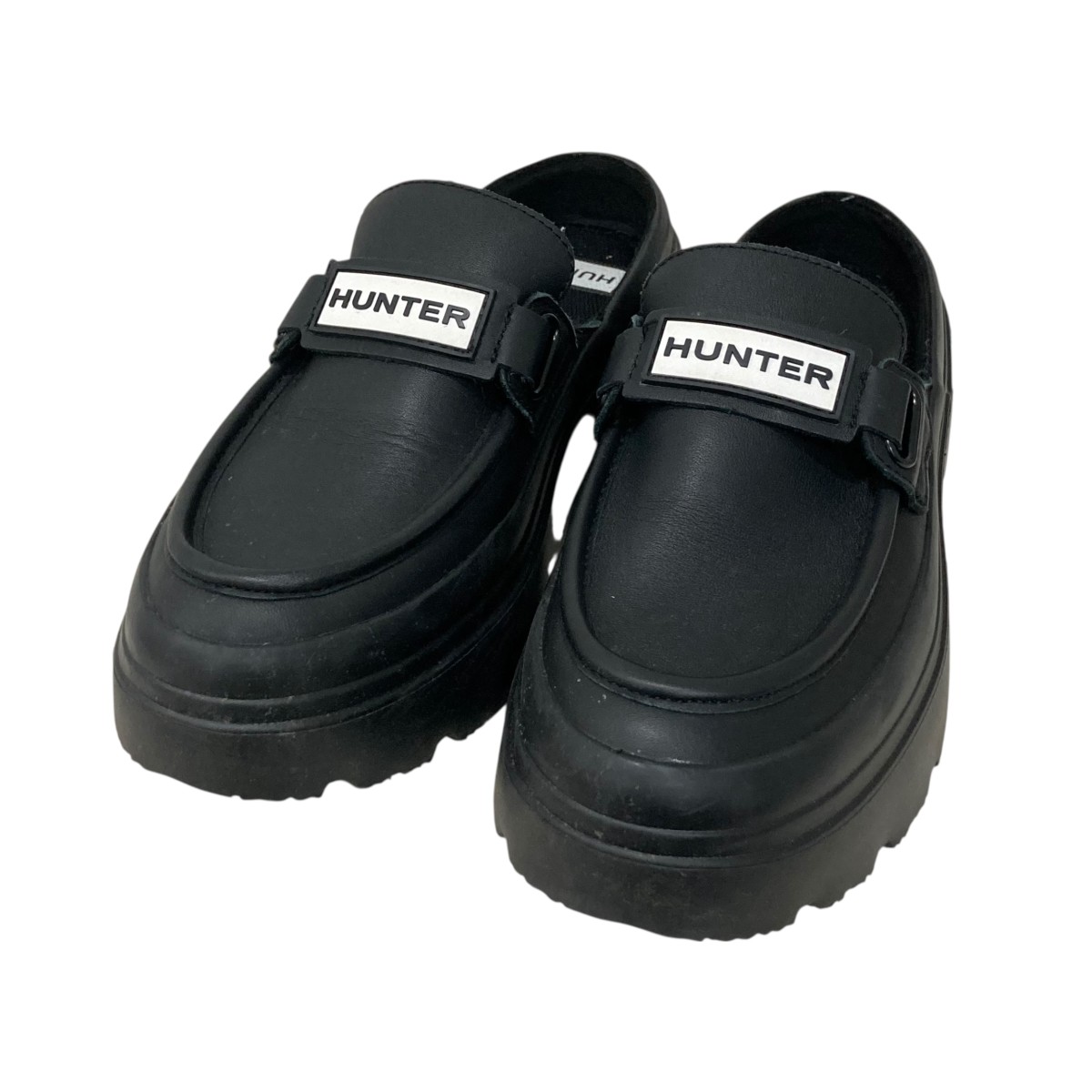 【中古】 HUNTER×Adam et Rope　 Hunter ローファー ブラック サイズ：UK 4 【051125】（ハンター×アダムエロペ）