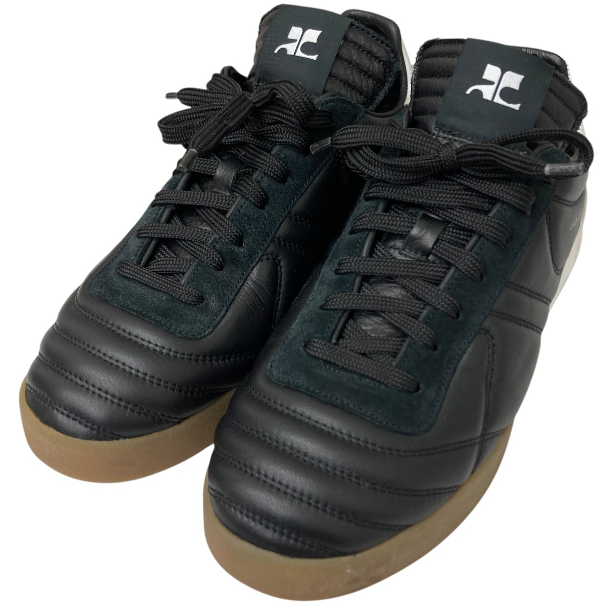 【中古】 courreges ローカットスニーカー ブラック サイズ：41 【価格見直し】