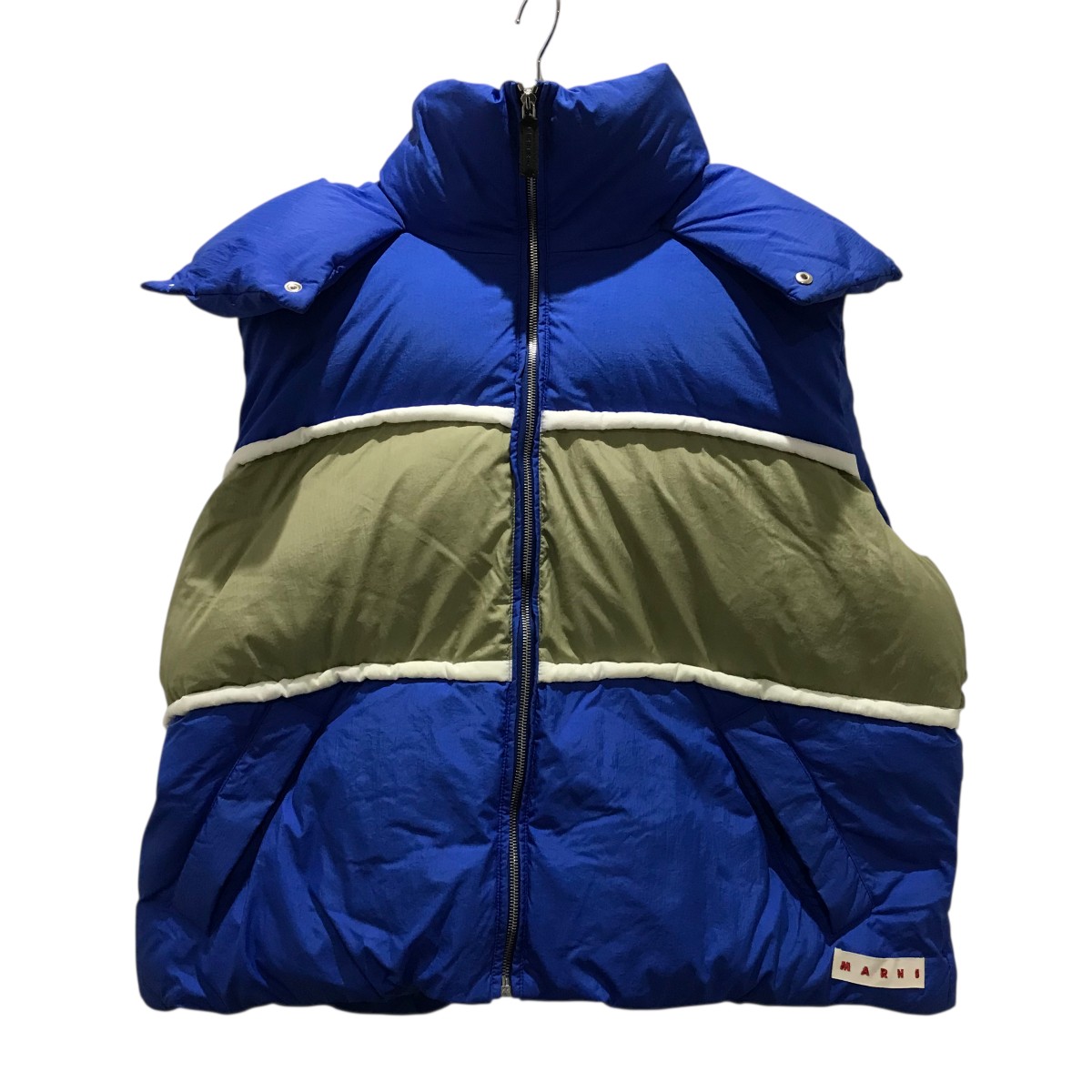 【中古】<br>MARNI<br>24AW ダウンベスト PIMU0033Q0 ブルー サイズ：M<br>【価格見直し】
