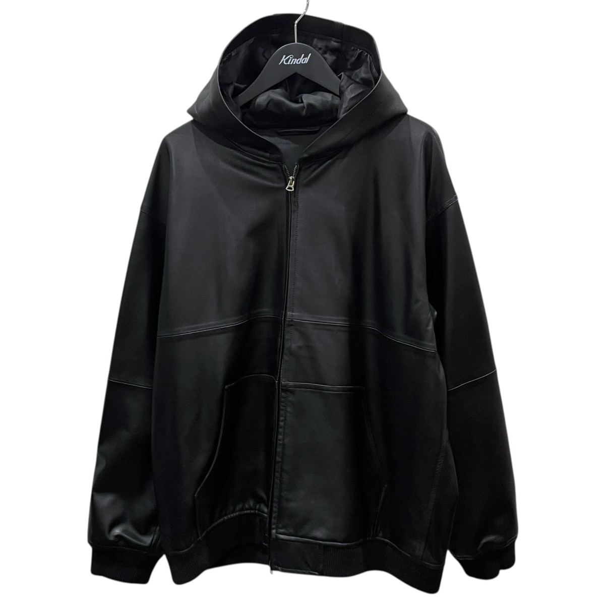 【中古】\u003cBR\u003ealvana\u003cBR\u003eジップアップレザーパーカー LAMBSKIN LEATHER PARKA ラムスキンレザーパーカー 黒いこと 大きさ：3\u003cBR\u003e【通貨価値思いなおす】