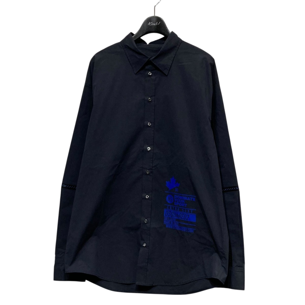 【中古】DSQUARED2 シャツジャケット S74DM0490 ネイビー サイズ:48 【050726】(ディースクエアード)|ブランド古着のカインドオル