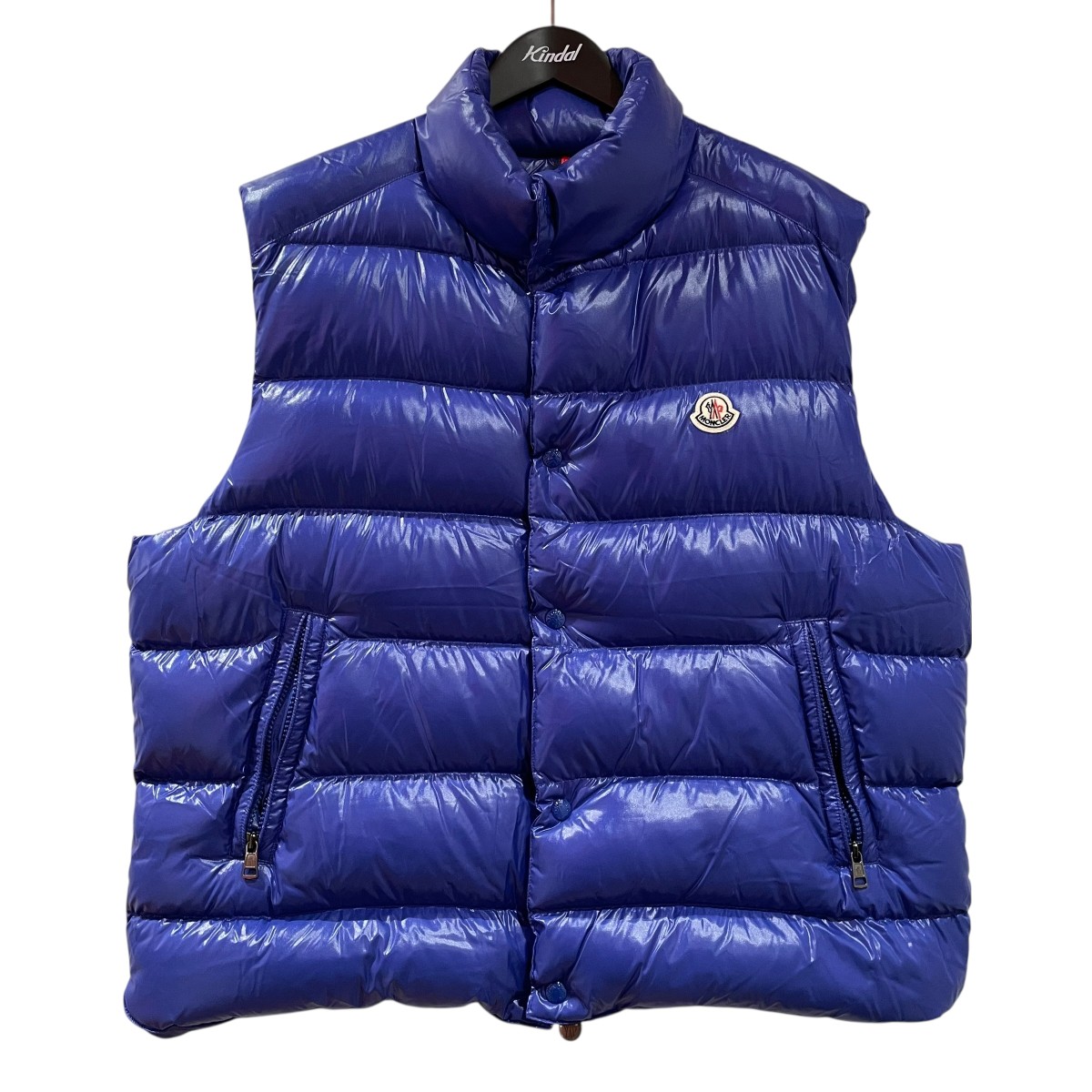 【中古】<br>MONCLER<br>ダウンベスト F20911A53800 ブルー サイズ：7<br>【価格見直し】