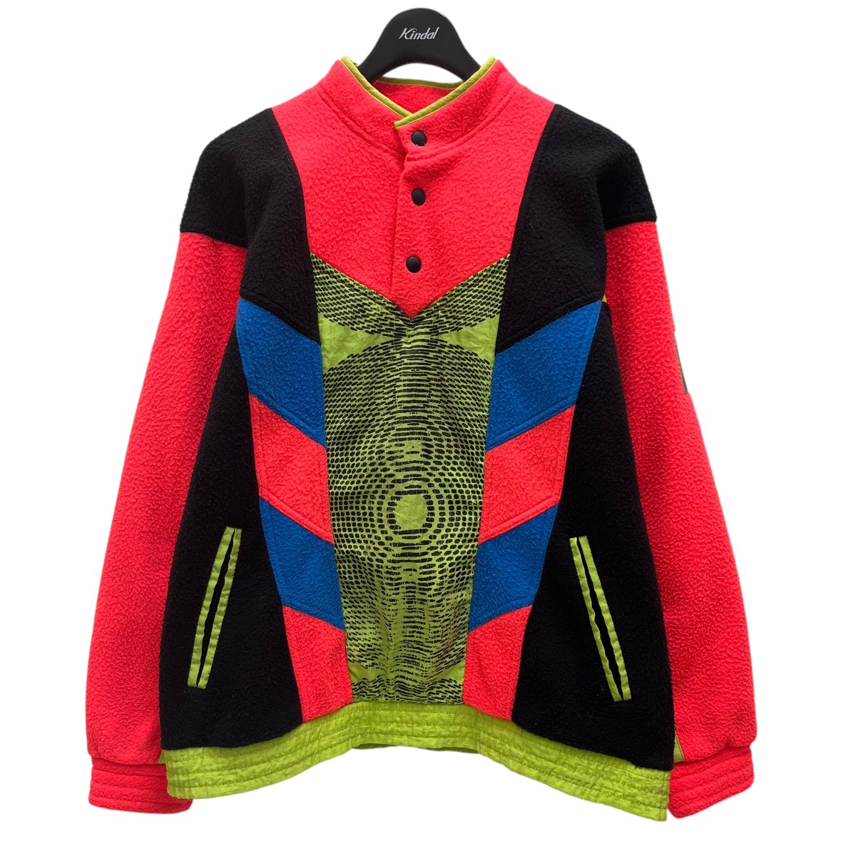 【中古】 adidas　 80’ｓ Vintage フリースジャケット ピンク×イエロー 【071125】（アディダス）