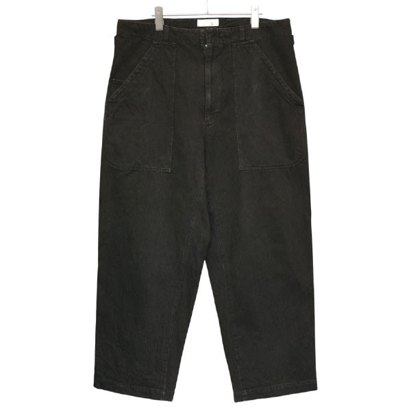 【中古】<br>T／f<br>2025SS F3 biostone wash patch pockets baggy denim pants USED加工バギーデニムパンツ ブラック サイズ：ONE<br>【価格見直し】