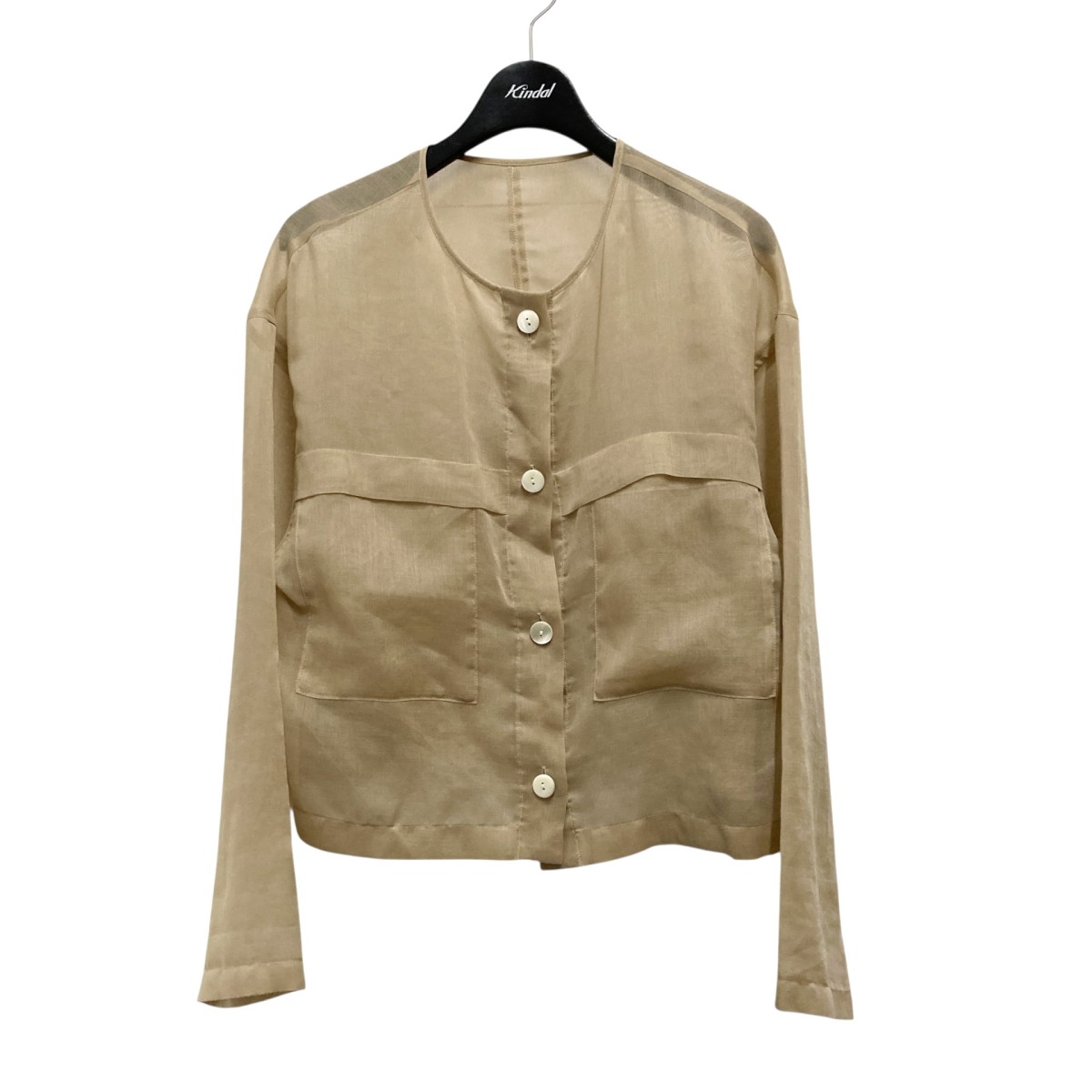 【中古】 allureville　 シアーシャツ 202320 10 170 11 020 ベージュ サイズ：2 【081125】（アルアバイル）