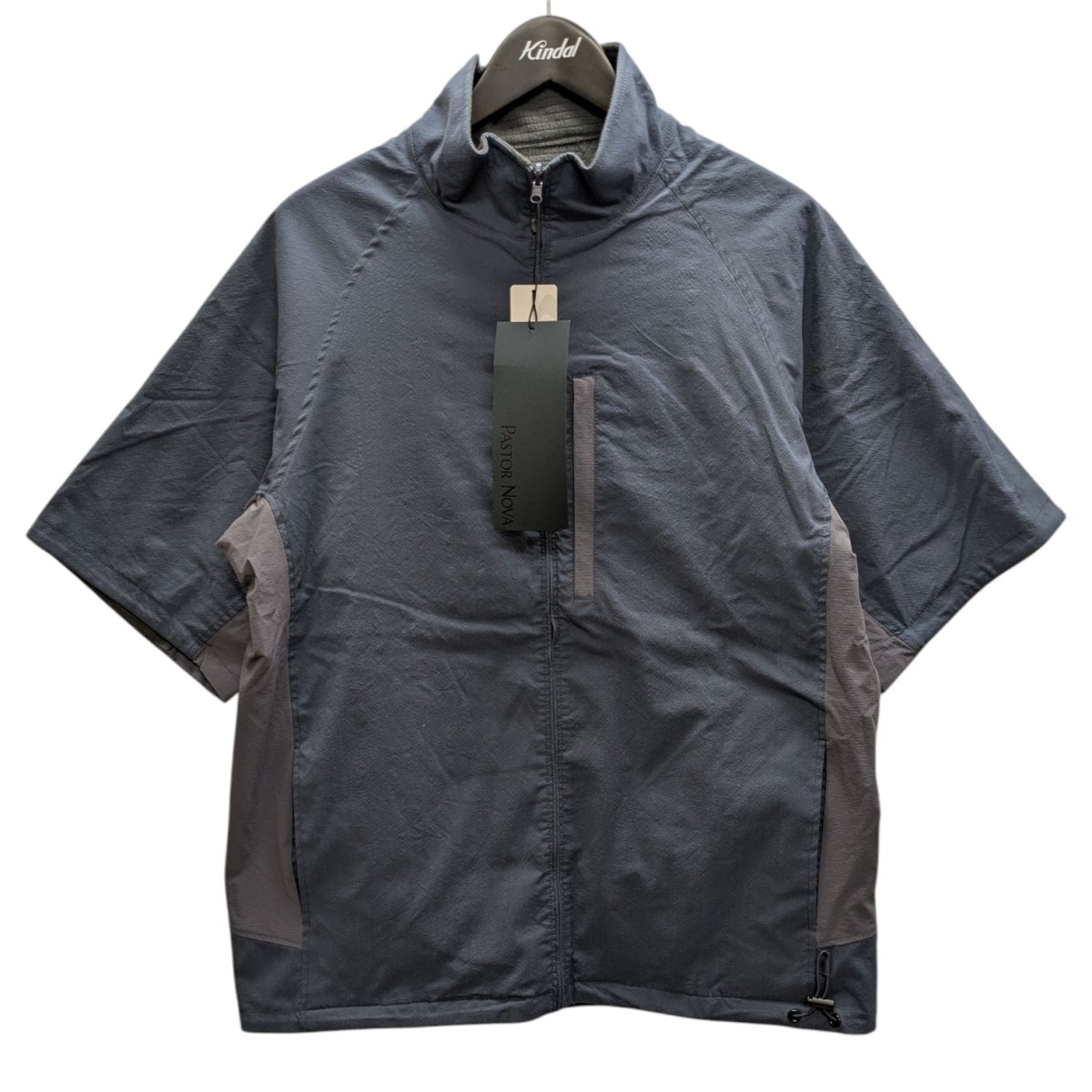 【中古】 PASTOR NOVA WTEX REVERSIBLE H S SHIRT 半袖ジップリバーシブルシャツ ダークブルー×グレー サイズ：2 【価格見直し】