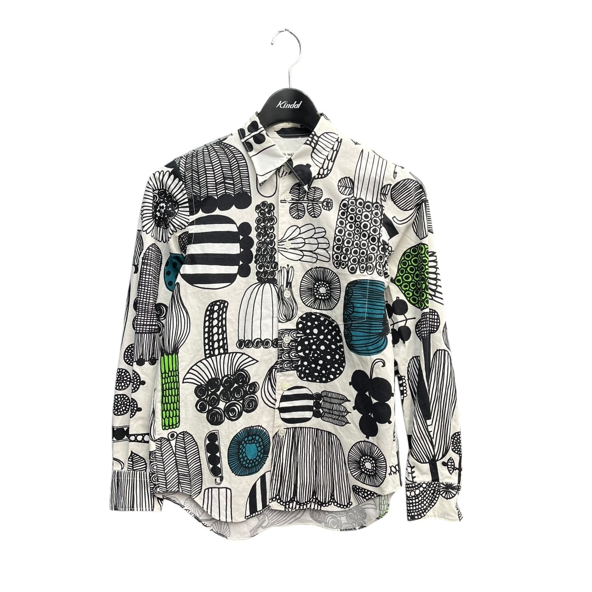 【中古】 JUNYA WATANABE CDG×marimekko　 18SS レギュラーカラーシャツ JA-B006 ホワイト サイズ：XS 【030426】（ジュンヤ・ワタナベ・コム・デ・ギャルソン×マリメッコ）