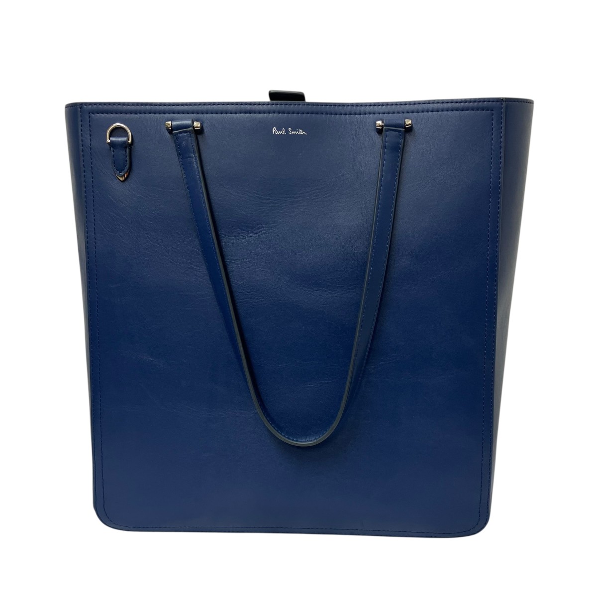 【中古】 Paul Smith　 シグネチャーストライプトリム トートバッグ APS681 ブルー 【101125】（ポールスミス）
