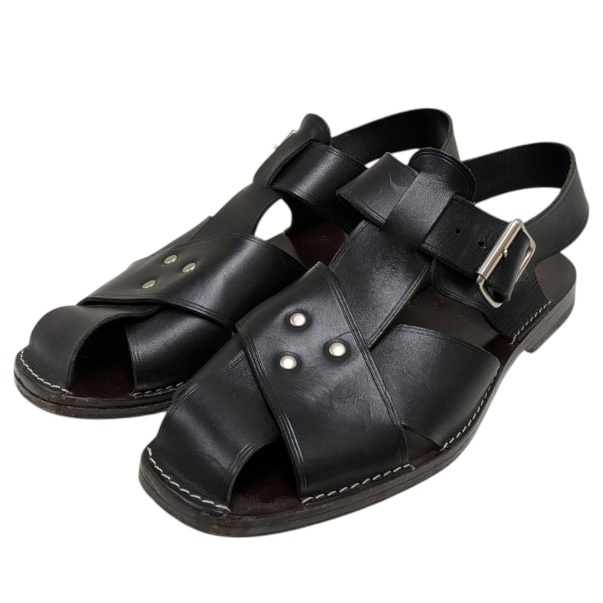 楽天市場】LEMAIRE ルメール Cloth Sandals レザーサンダル ブラック