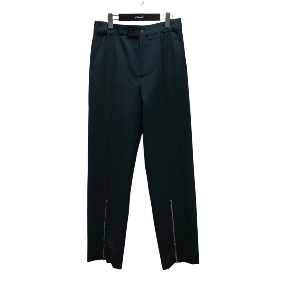 【中古】 NAMACHEKO ジップスラックス LANDAU TROUSER グリーン サイズ：S 【価格見直し】