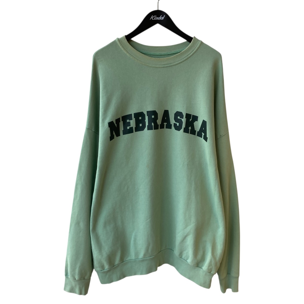 【中古】\u003cBR\u003eRAF SIMONS\u003cBR\u003e21SS ARCHIVE REDUX SWEATER WITH NEBRASKA PRINT 調教師 19004-00021 緑であること 大きさ：1\u003cBR\u003e【通貨価値思いなおす】