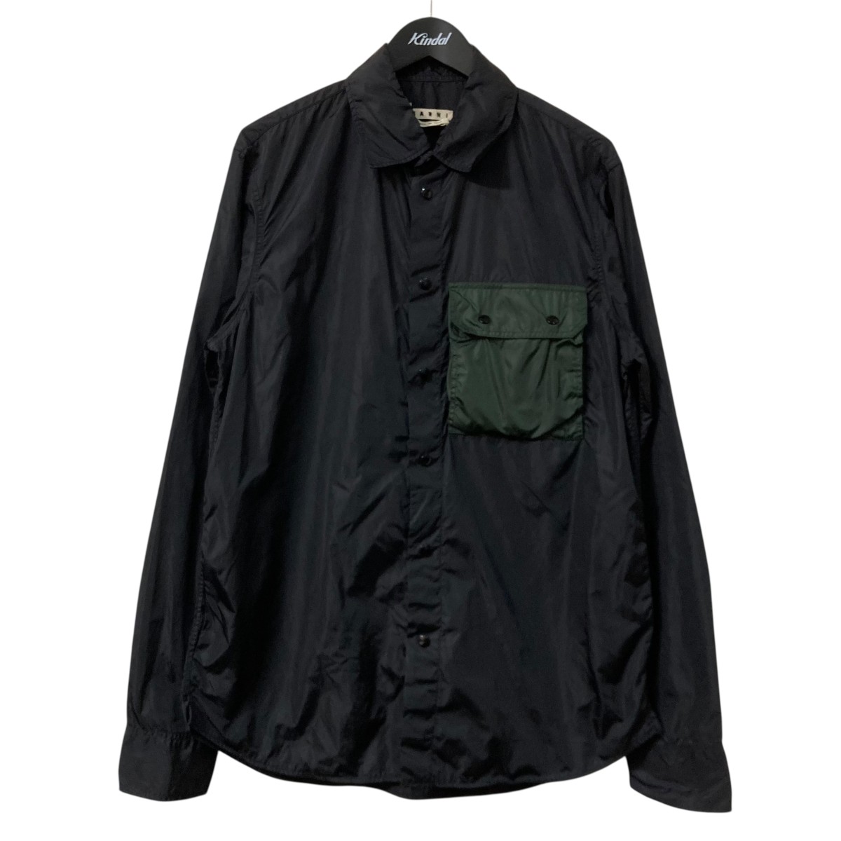 【中古】 MARNI　 20SS ナイロンシャツ CUMU0151B0 ブラック サイズ：48 【070426】（マルニ）