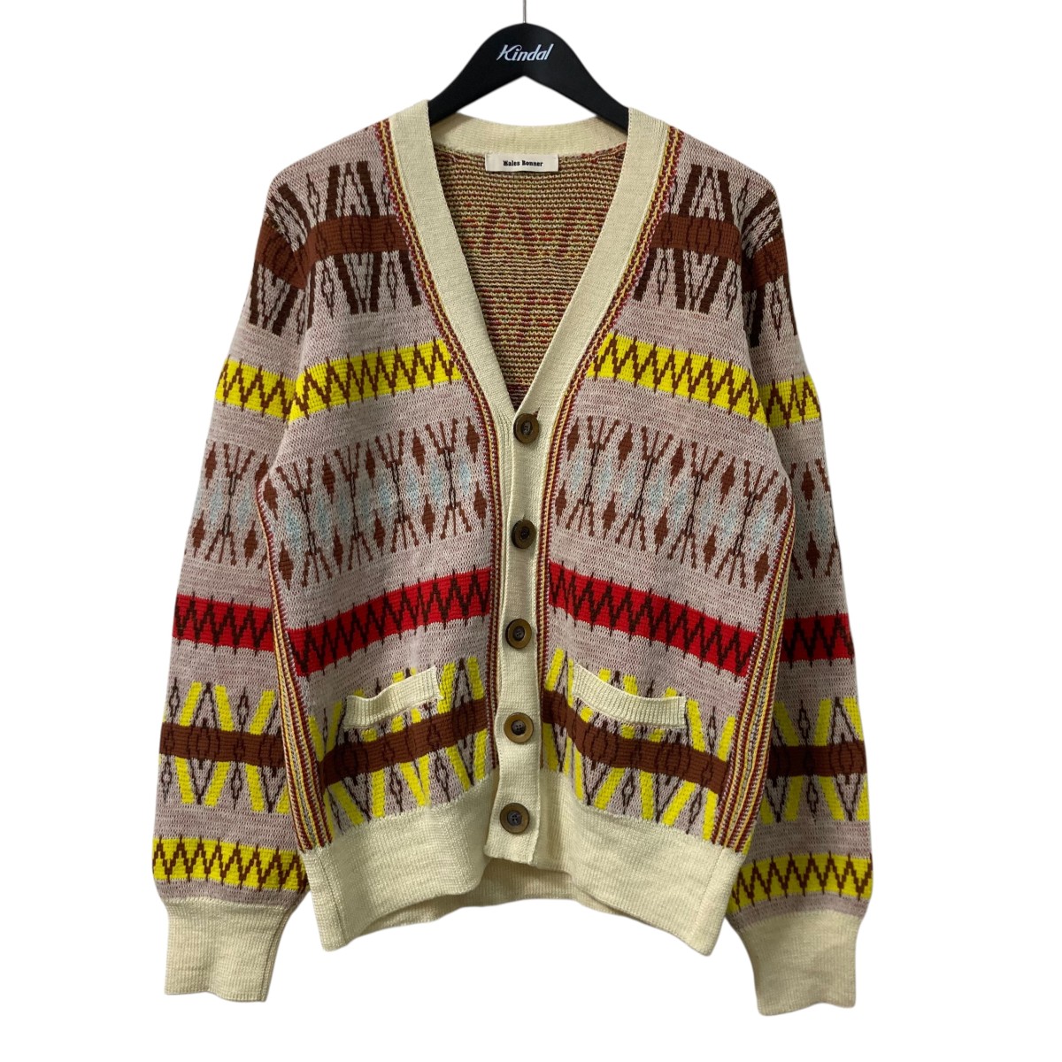 wales bonner ニットカーディガン WALES BONNER(ウェールズボナー) モヘヤ混カーディガン ブラック