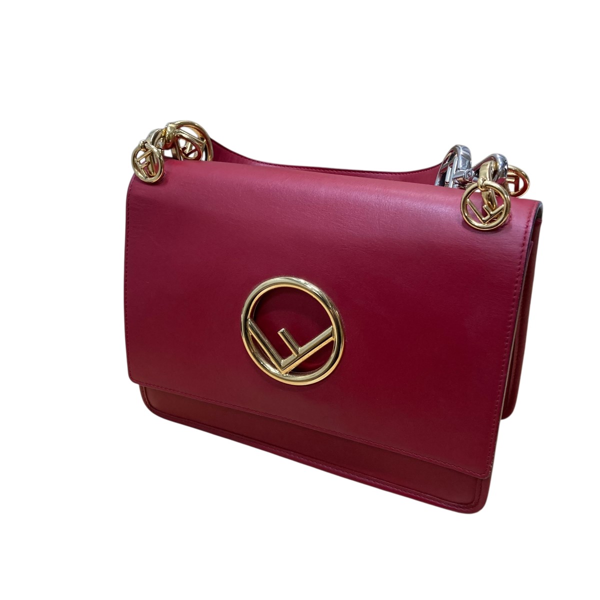【中古】FENDI キャナイ エフ ショルダーバッグ 赤いこと 大きさ：- 【111125】（フェンディ）