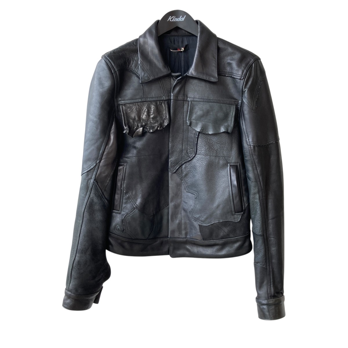 【中古】 ANT ANTI　 TYPE 0 JACKET SCRAP LEATHER パッチワーク レザージャケット ブラック サイズ：1 【280326】（アントアンチ）