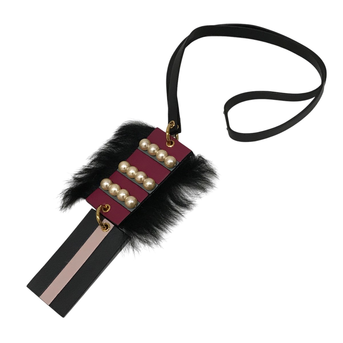 【中古】 MARNI フェイクパールネックレス ボルドー 【価格見直し】 9,656円