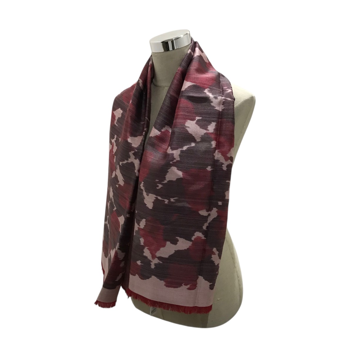 【中古】 Christian Dior 総柄ストール 35ROS140ZKDO レッド 【価格見直し】