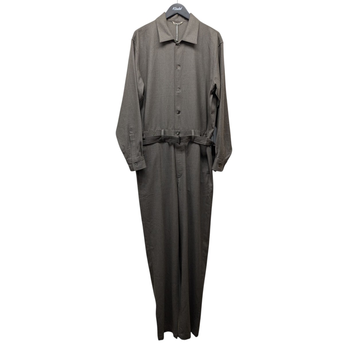 【中古】 AURALEE 24AW SUPER LIGHT WOOL JUMPSUIT スーパーライトウールジャンプスーツ A24AT03OS モカ サイズ：4 【価格見直し】