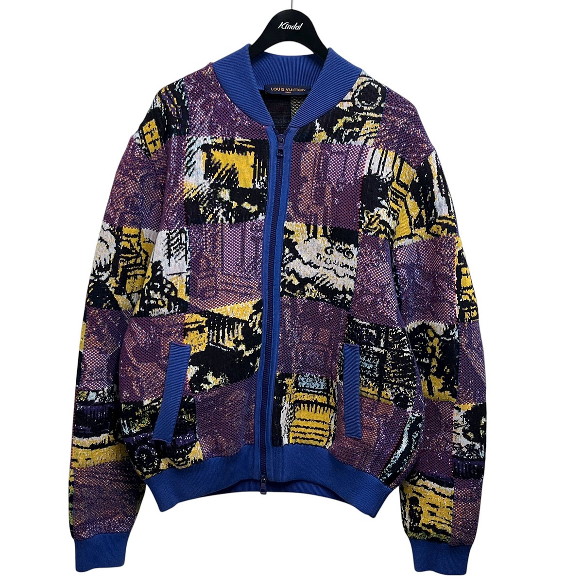 【中古】 LOUIS VUITTON ジップアップジャケット RM222 Q91 HNN91W パープル×ネイビー サイズ：M 【価格見直し】