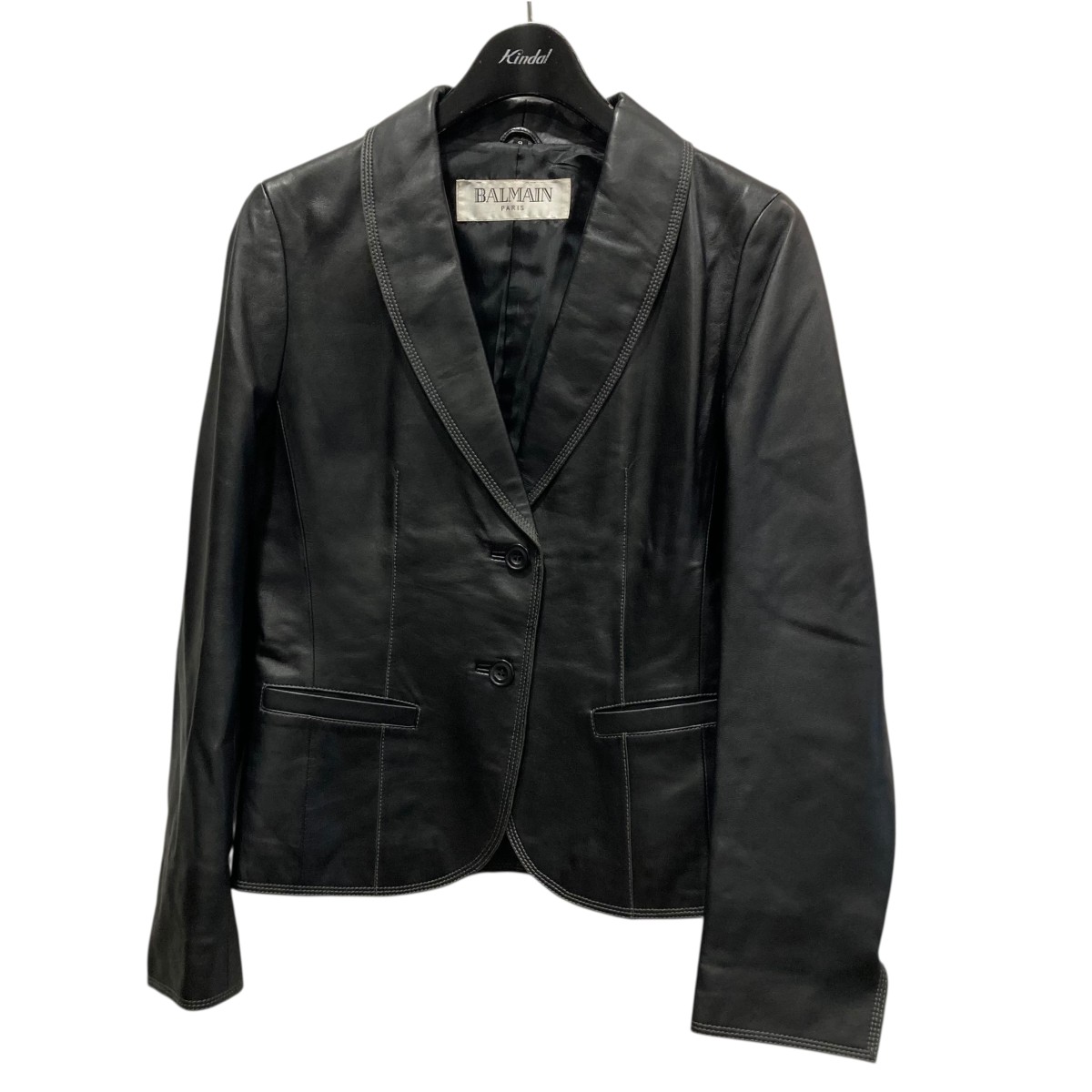 楽天市場】BALMAIN バルマン ラムレザースエードジャケット 34