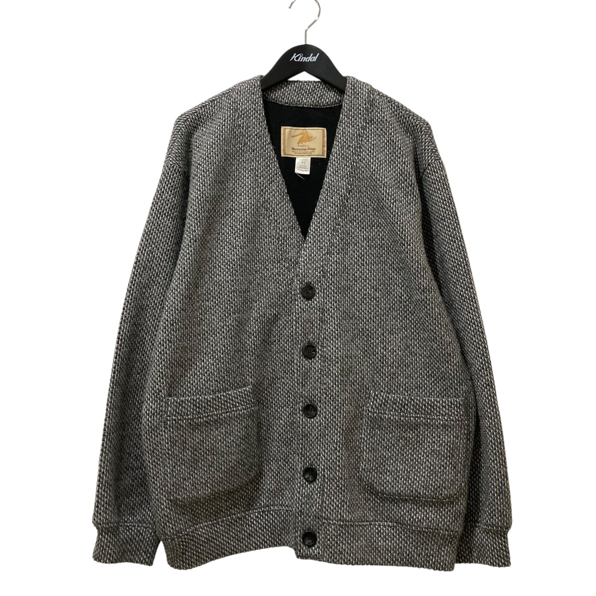 【中古】<br>THE UNION<br>ツイードブルゾン TF-00440 グレー×ブラック サイズ：42<br>【価格見直し】